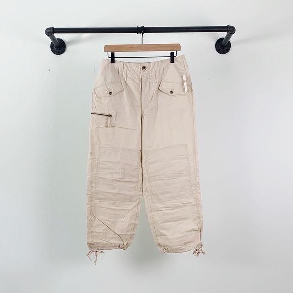 NWT Anthropologie Ripley Cargo Utility Pants In Neutral Cream - Picture 3 of 7